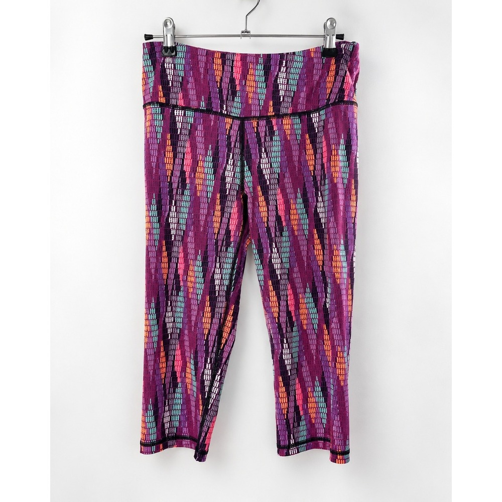 Victoria's Secret VSX Knockout Crop Leggings M 15" Inseam Multicolor